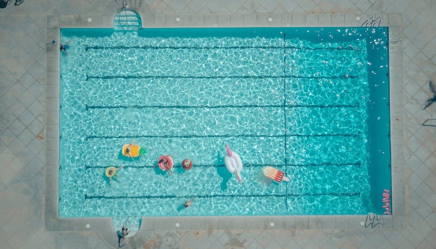 Piscine vue de haut