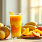 Recette de smoothie énergisant à base de fruits tropicaux frais