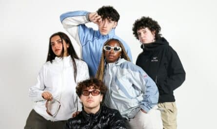 a group of young people posing for a picture