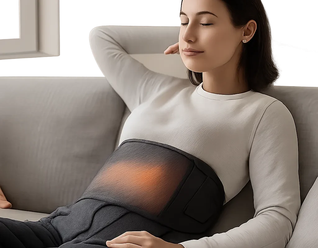 Illustration d’une bouteille isotherme premium dans un univers sobre et rassurant. L’image évoque la praticité au quotidien, au bureau comme en déplacement.
